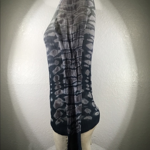 NWT Viviana Uchitel Blue Lavand Blouse Sz 3 - Picture 3 of 5